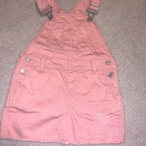 Gap Baby Overall Jean Skirt/Dress in Light Blush